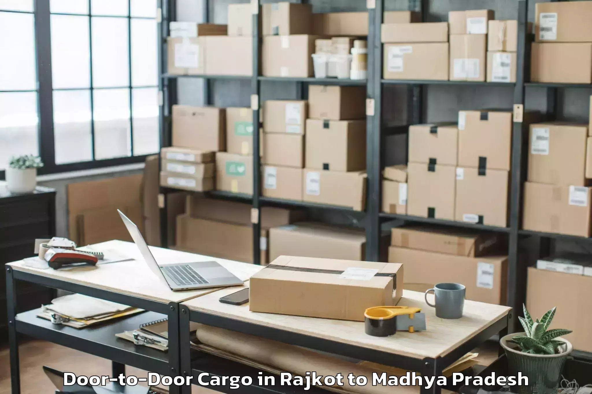 Professional Rajkot to Vikram University Ujjain Door To Door Cargo